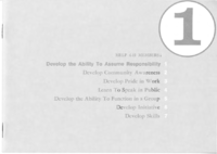 Help 4-H members: Develop the ability to assume responsibility