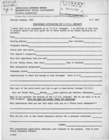 Preliminary application for I.F.Y.E. delegate