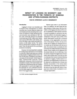 Impact of logging on the diversity and regeneration in the forests of Shimoga and Uttara Kannada districts