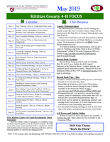 WSU Kittitas County Extension 4-H Focus, May 2019