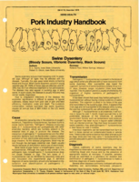 Swine dysentery (blood scours, vibrionic dysentery, black scours)