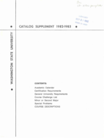 College catalog, 1982 Supplement