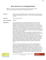 Water Resources in a Changing Climate