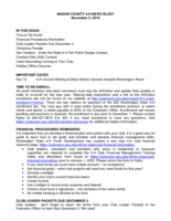 Mason County 4-H News Blast, November 5, 2019