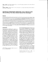 Abundances of northwestern salamander larvae in Montane lakes with and without fish, Mount Rainier National Park, Washington