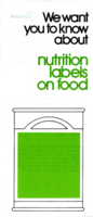 We want you to know about: nutrition labels on food