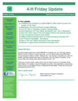 4-H Friday Update, October 19, 2018