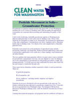 Pesticide Movement in Soils-Groundwater Protection