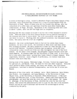Archeological Excavations In Glen Canyon: A Preliminary Report of 1958 Work
