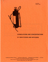 Formulations and concentrations of insecticides and miticides