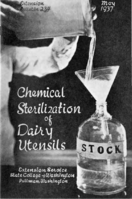 Chemical sterilization of dairy utensils