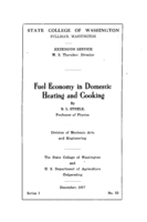 Fuel economy in domestic heating and cooking
