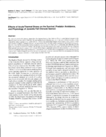 Effects of acute thermal stress on the survival, predator avoidance, and physiology of juvenile fall chinook salmon