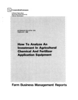 How to analyze an investment in agricultural chemical and fertilizer application equipment