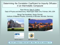 Determination of the correlation coefficient for impurity diffusion in an intermetallic compound