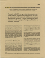 AGNET : management information for agriculture & forestry