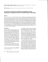 The influence of thinning on production of hypogeous fungus sporocarps in Douglas-fir forests in the Northern Oregon Coast Range