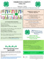 Thurston County 4-H LINK, February 1, 2019