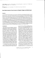 Non-native invasive forest insects of Eastern Oregon and Washington