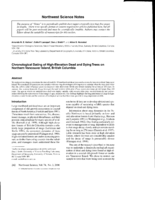 Chronological dating of high-elevation dead and dying trees on northern Vancouver Island, British Columbia