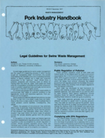Legal guidelines for swine waste management