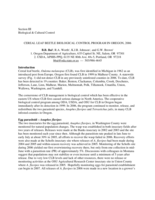 Cereal leaf beetle biological control program in Oregon, 2006