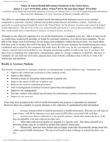 Status of Animal Health Information Standards in the United States