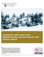 Davenport living snow fence demonstration: Ten-year survival and growth update