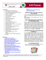 WSU Yakima County Extension 4-H Focus, February 2020