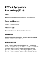 A Revised Evidence Pyramid for Veterinary Clinical Resources paper