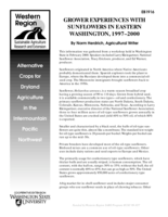 Grower Experiences with Sunflowers in Eastern Washington 1997-2000 (Alternate Crop Series)