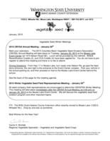 Vegetable Seed Notes, January 2015