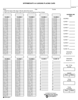 Intermediate 4-H Judging Placing Card