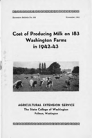 Cost of producing milk on 183 Washington farms in 1942-43