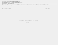 Control of insects on hops