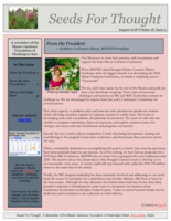 Seeds for Thought, August 2018