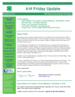 4-H Friday Update, November 30, 2018