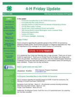 4-H Friday Update, March 13, 2020