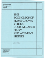 The economics of home-grown versus custom-raised dairy replacement heifers