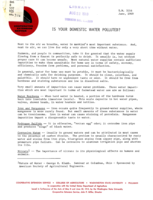 Is your domestic water polluted?