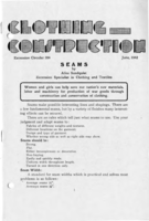 Clothing construction: Seams