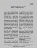 Anaerobic digestion of livestock manure to generate methane