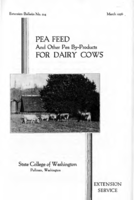 Pea feed and other pea by-products for dairy cows