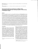 Wild ungulate influences on the recovery of willows, black cottonwood and thin-leaf alder following cessation of cattle grazing in northeastern Oregon