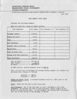 Home owner's think sheet