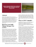 End-of-season corn stalk nitrate-nitrogen test for post-harvest evaluation