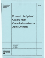 Economic analysis of codling moth control alternatives in apple orchards