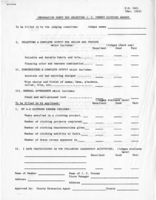 Information sheet for selecting J. C. Penney clothing awards