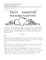 Fruit varieties for home planting
