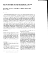 Water table dynamics and soil texture of three riparian plant communities